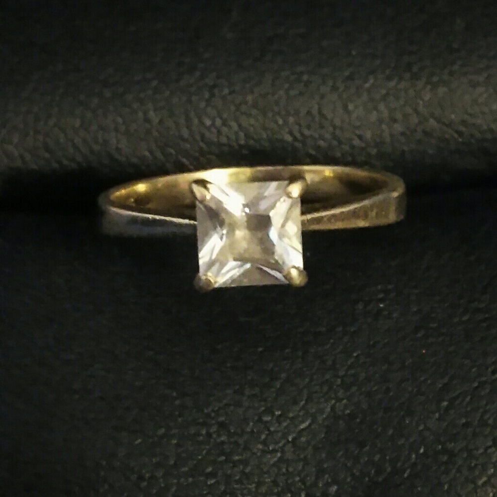 Princess Cut CZ diamond ring